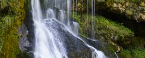 Превью обои водопад, каскад, камни, мох, пейзаж