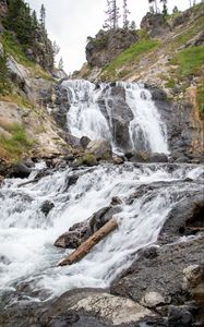 Превью обои водопад, каскад, камни, скалы, природа