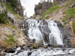 Превью обои водопад, каскад, камни, скалы, природа