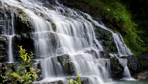 Превью обои водопад, каскад, пейзаж, природа