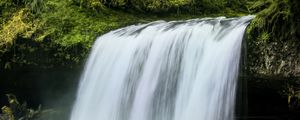 Превью обои водопад, пейзаж, природа, деревья, растения