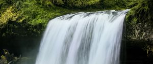 Превью обои водопад, пейзаж, природа, деревья, растения