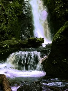 Превью обои водопад, пейзаж, природа, камни