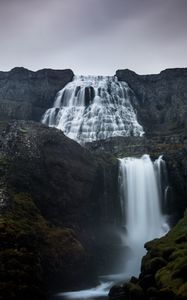 Превью обои водопад, пейзаж, природа, исладния