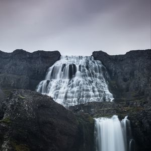 Превью обои водопад, пейзаж, природа, исладния