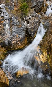 Превью обои водопад, пейзаж, вода, камни, природа