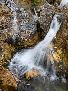 Превью обои водопад, пейзаж, вода, камни, природа