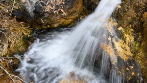 Превью обои водопад, пейзаж, вода, камни, природа