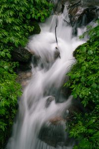 Превью обои водопад, поток, камни, природа, зелень