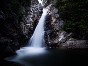 Превью обои водопад, поток, камни, скалы, вода