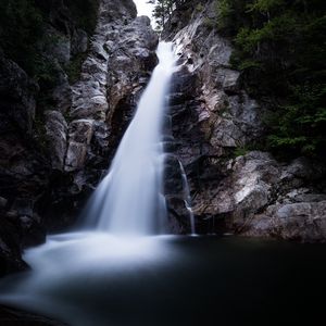 Превью обои водопад, поток, камни, скалы, вода