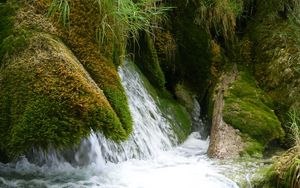 Превью обои водопад, поток, природа