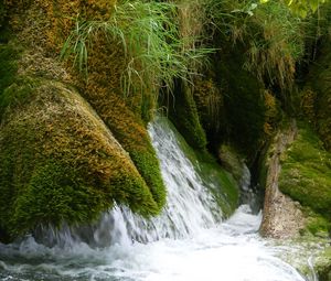 Превью обои водопад, поток, природа