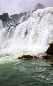 Превью обои водопад, поток, вода, камни