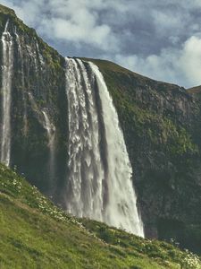 Превью обои водопад, река, каскад