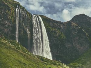 Превью обои водопад, река, каскад