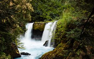 Превью обои водопад, река, вода, поток, природа