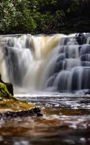 Превью обои водопад, река, вода, поток, пейзаж, природа