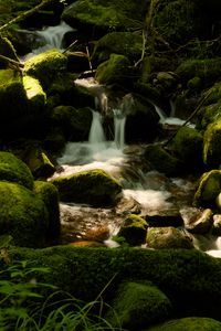 Превью обои водопад сен-николя, франция, водопад, камни, растения, пейзаж, природа