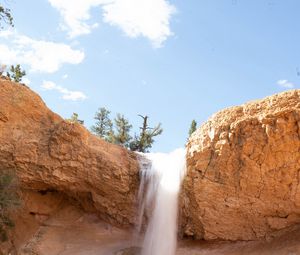 Превью обои водопад, скалы, камни, каменный, поток