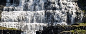 Превью обои водопад, вода, камни, скала, каскад