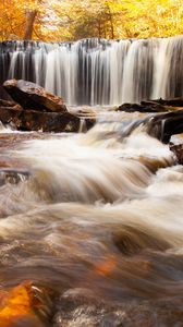 Превью обои водопад, вода, камни, поток