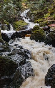 Превью обои водопад, вода, камни, природа