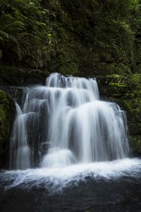 Превью обои водопад, вода, каскад, скала, мох, природа