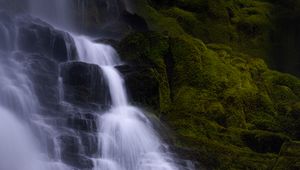 Превью обои водопад, вода, каскад, скала, природа