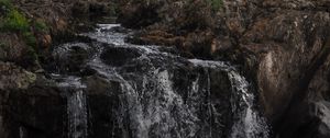 Превью обои водопад, вода, пейзаж, природа, камни