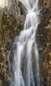 Превью обои водопад, вода, поток, скала