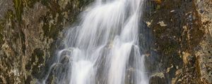 Превью обои водопад, вода, поток, скала