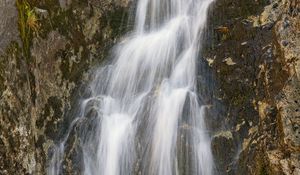 Превью обои водопад, вода, поток, скала