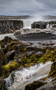 Превью обои водопад, вода, природа, камни, пейзаж