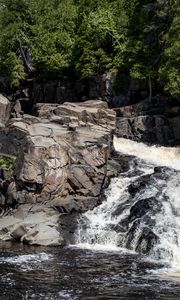 Превью обои водопад, вода, природа, камни