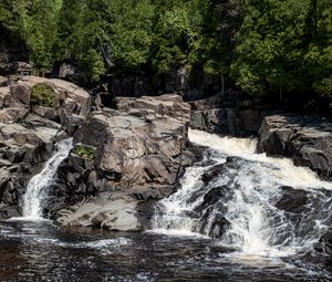 Превью обои водопад, вода, природа, камни