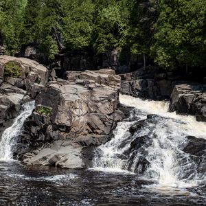 Превью обои водопад, вода, природа, камни