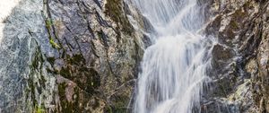 Превью обои водопад, вода, скала, природа, пейзаж