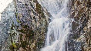 Превью обои водопад, вода, скала, природа, пейзаж