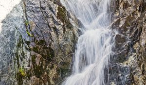 Превью обои водопад, вода, скала, природа, пейзаж