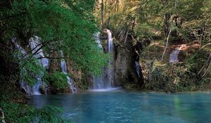 Превью обои водопад, водоём, природа