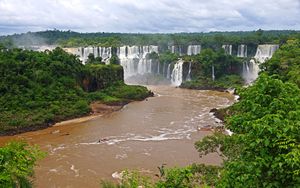 Превью обои водопады, бразилия, реки, пейзаж, iguazu, природа