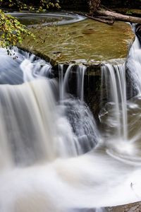 Превью обои водопады, камень, брызги, природа, длинная выдержка