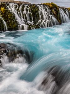 Превью обои водопады, каскад, пейзаж, природа, вода