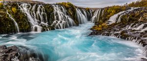 Превью обои водопады, каскад, пейзаж, природа, вода