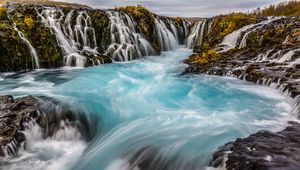 Превью обои водопады, каскад, пейзаж, природа, вода