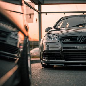 Превью обои volkswagen r32, volkswagen, автомобиль, вид спереди