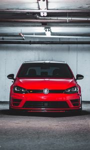 Превью обои volkswagen scirocco, volkswagen, машина, вид спереди