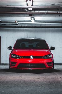 Превью обои volkswagen scirocco, volkswagen, машина, вид спереди