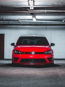 Превью обои volkswagen scirocco, volkswagen, машина, вид спереди